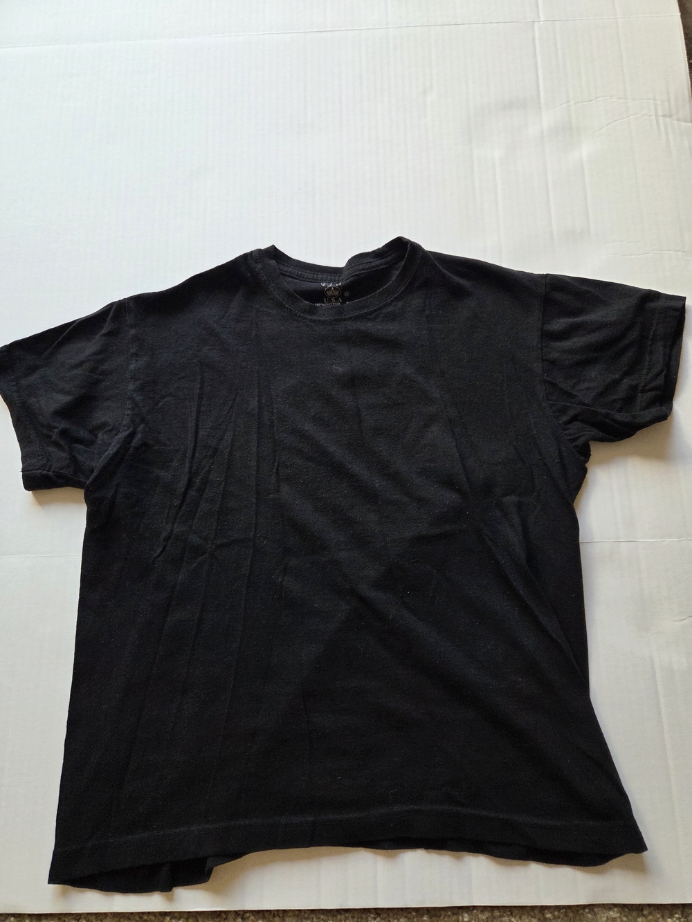 Pro Club Mens Comfort Black Short Sleeve Crew Neck T-Shirt Solid Tee Small